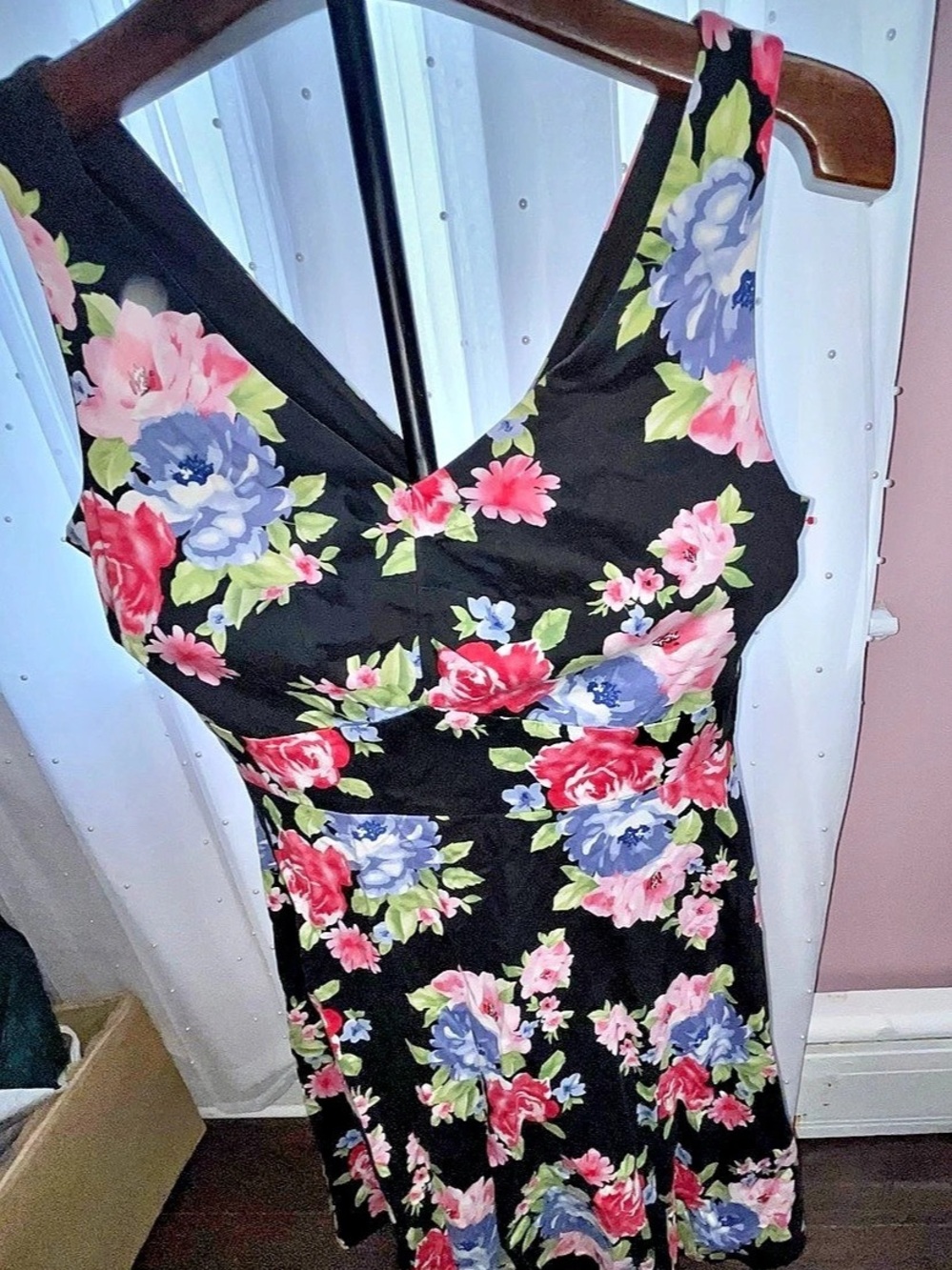 TORRID Floral  Dress Black & Pink S
